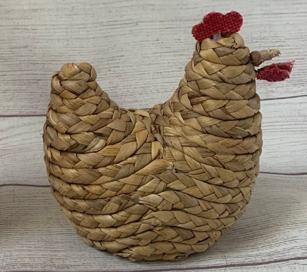 Target Bullseye Playground Woven Straw Hen Chicken Figurine